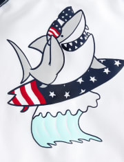 Rashguard Americana Shark para bebés y niños pequeños