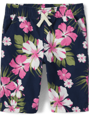 Shorts deportivos sin cierres con estampado para niños