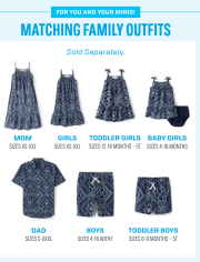 Girls Matching Family Bandana Ruffle Dress