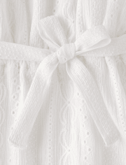 Girls Mommy And Me Eyelet Off Shoulder Dress