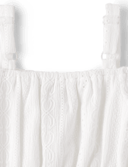 Girls Mommy And Me Eyelet Off Shoulder Dress