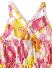 Girls Floral High Low Dress