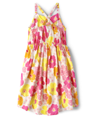 Girls Floral High Low Dress