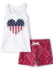 Conjunto de 2 piezas de corazón para niñas