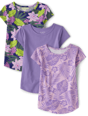 Paquete de 3 tops tropicales para niñas