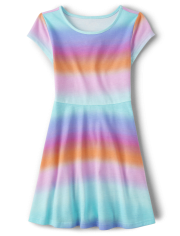 Girls Rainbow Ombre Everyday Dress