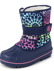 Girls Print All Weather Boots