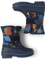 Botas para todo clima con estampado de niños pequeños
