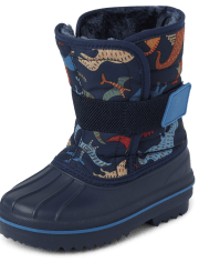 Botas para todo clima con estampado de niños pequeños