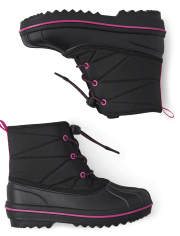 Botas para todo clima con cordones para niñas