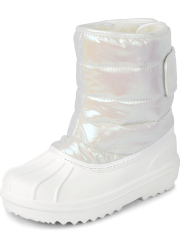 Girls Holographic All Weather Boots