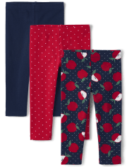 Toddler Girls Print Leggings 3-Pack