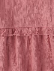 Baby And Toddler Girls Ruffle Empire Jacquard Babydoll Top