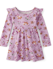Baby And Toddler Girls Fox Babydoll Dress