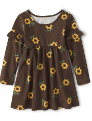 Baby And Toddler Girls Sunflower Babydoll Dress