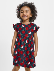 Baby And Toddler Girls Apple Dot Everyday Dress