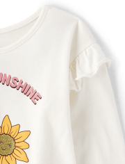 Lot de 4 hauts tournesol pour petites filles