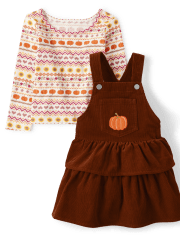 Toddler Girls Pumpkin 2-Piece Set