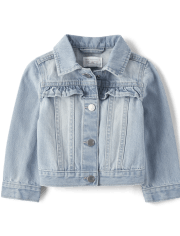 Baby And Toddler Girls Ruffle Denim Jacket