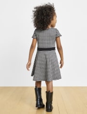 Baby And Toddler Girls Gingham Fit And Flare Dress