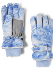 Girls Print Ski Gloves