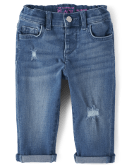 Toddler Girls Roll Cuff Girlfriend Jeans