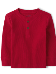 Camiseta térmica Henley para bebés y niños pequeños