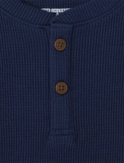 Camiseta térmica Henley para bebés y niños pequeños