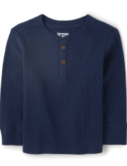 Camiseta térmica Henley para bebés y niños pequeños