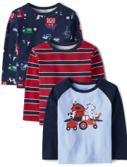 Baby And Toddler Boys Farm Top 3-Pack