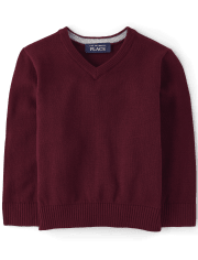Boys Long Sleeve Cable Knit Mock Neck Sweater - A Royal Christmas
