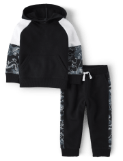Baby And Toddler Boys Dino Camo 2-Piece Set