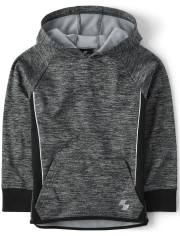 Boys Moisture Wicking Side Stripe Fleece Hoodie