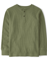 Camiseta térmica Henley para niño