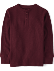 Camiseta térmica Henley para niño