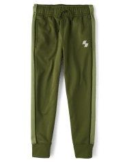 Pantalones deportivos deportivos de polar con rayas laterales para niños