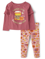 Toddler Girls Pumpkin Spice 2-Piece Set