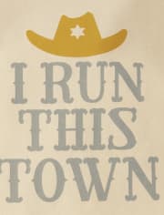 Baby Boys Run This Town Graphic Bodysuit