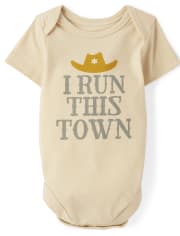 Baby Boys Run This Town Graphic Bodysuit