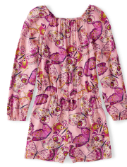 Girls Butterfly Challis Romper