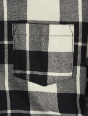 Womens Matching Family Plaid Twill Shirt Dress