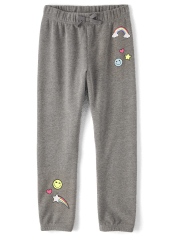 Pantalon de jogging en molleton graphique pour fille