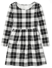 Vestido diario a cuadros para niñas