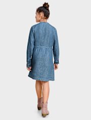 Girls Denim Shirt Dress