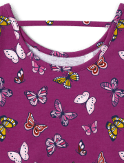 Vestido diario con abertura de mariposa para niñas