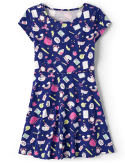 Vestido diario estampado para niñas