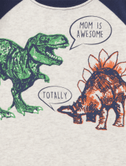 Pijamas de algodón ajustados Dino para bebés y niños pequeños