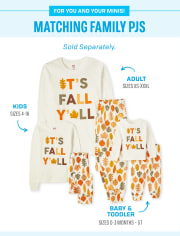 Unisex Adult Matching Family It's Fall Y'all Cotton Pajamas