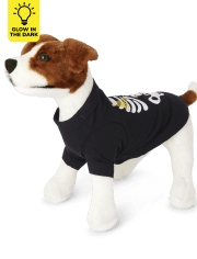 Pyjama Une Pièce Squelette Lueur Famille Chien Assorti