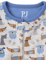 Baby And Toddler Boys Dog Snug Fit Cotton One Piece Pajamas 2-Pack